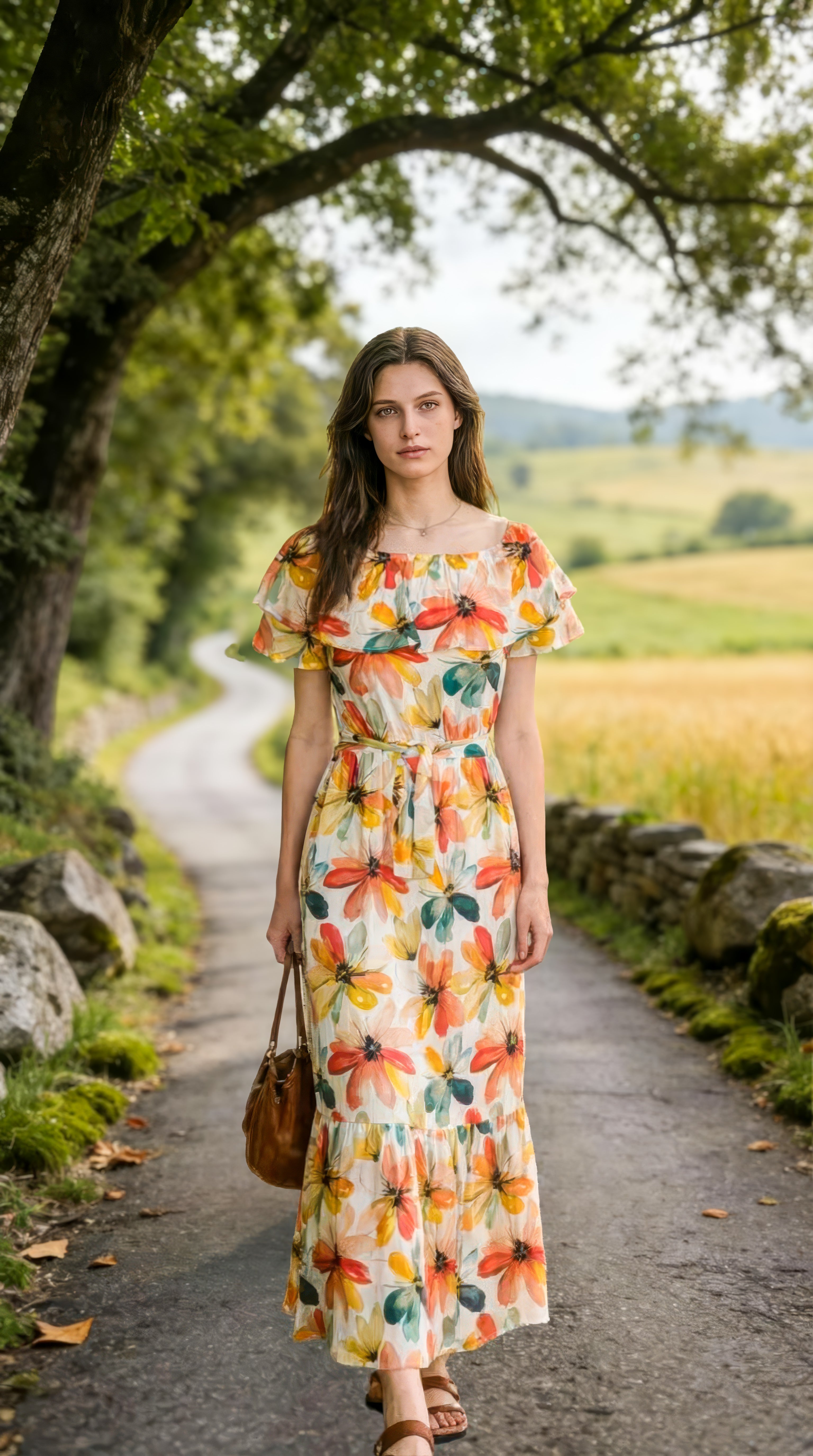 Anouk - Springwoods: Off the shoulder maxi dress