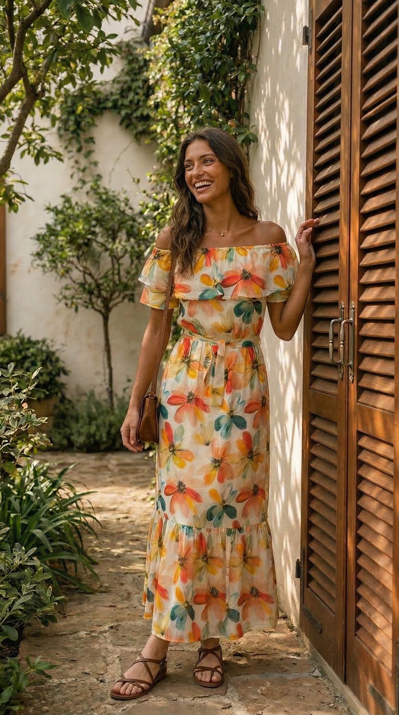 Anouk - Springwoods: Off the shoulder maxi dress