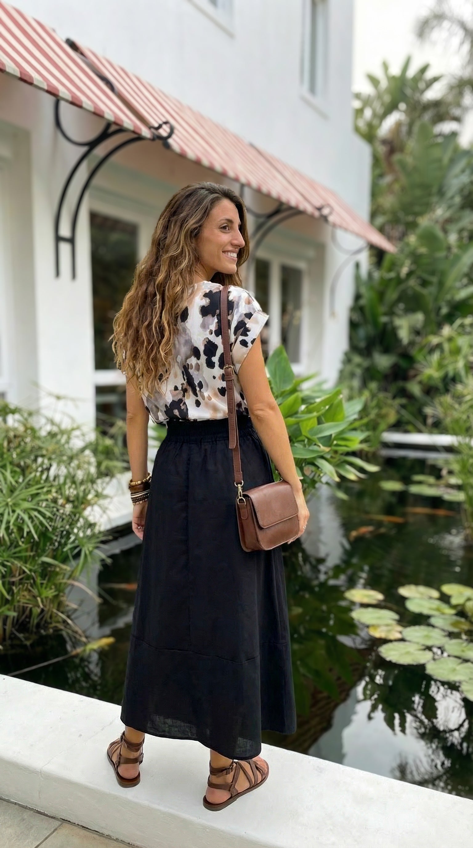 Shay - Black: A-line Poplin skirt