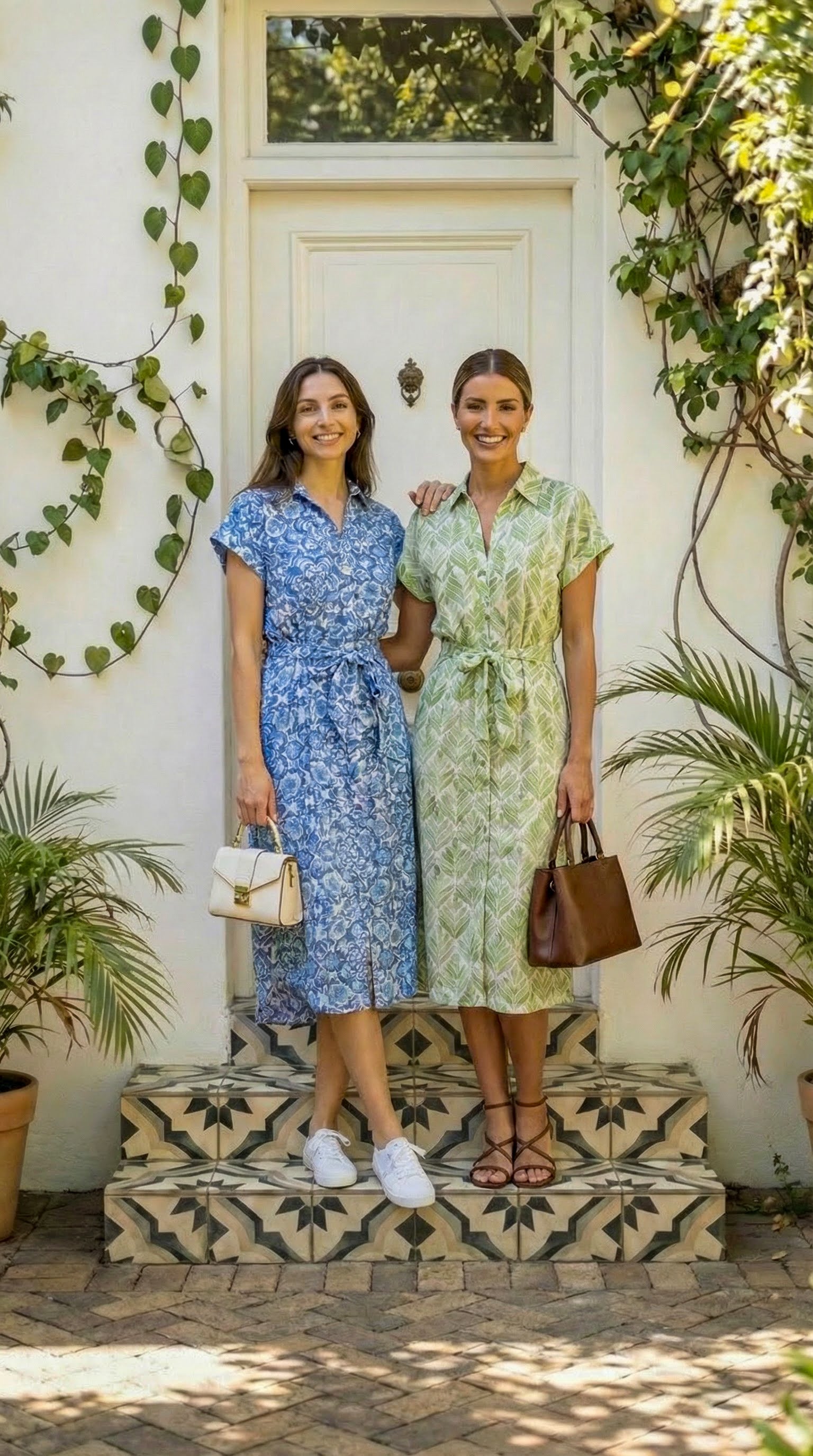 Venice - Lily Love: Classic Midi Collared Shirt dress with a belt