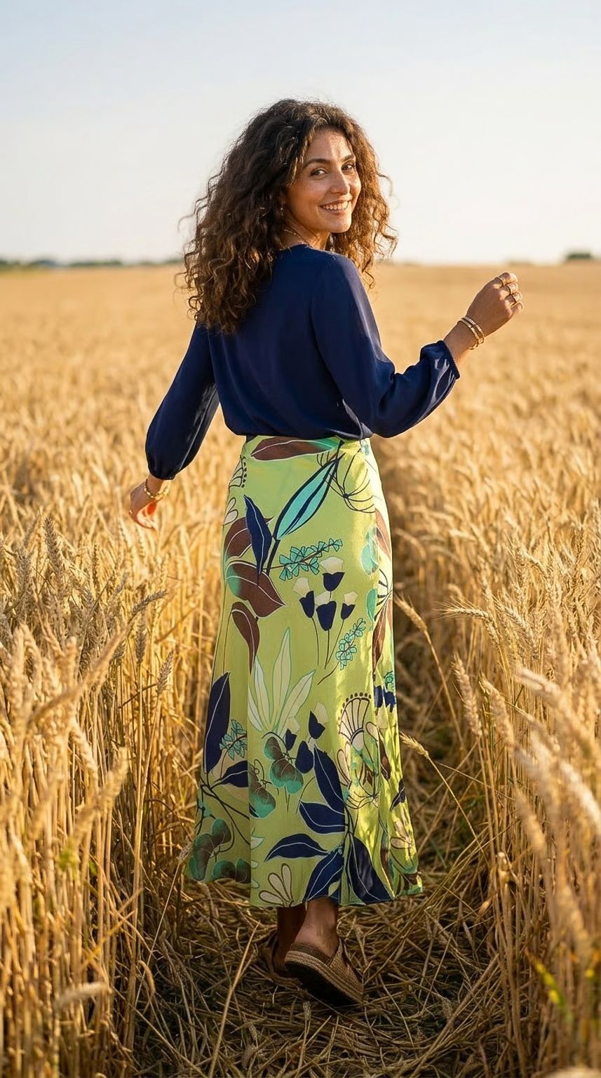 Kirsty - Sunset Tropics: Maxi skirt