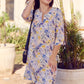 Kerry - Floral Gem: Classic midi shift dress with 3/4 sleeves