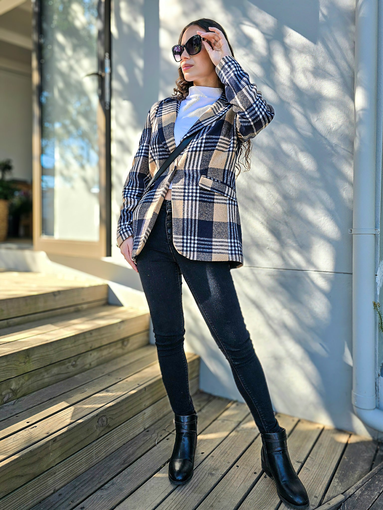 Siya - Check: Classic structured jacket