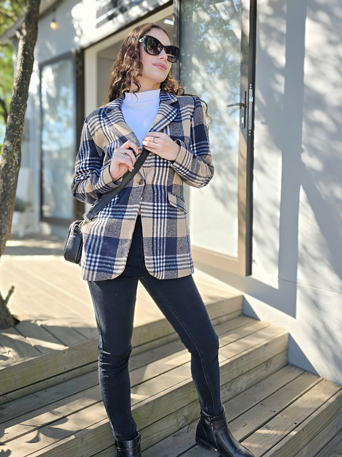 Siya - Check: Classic structured jacket