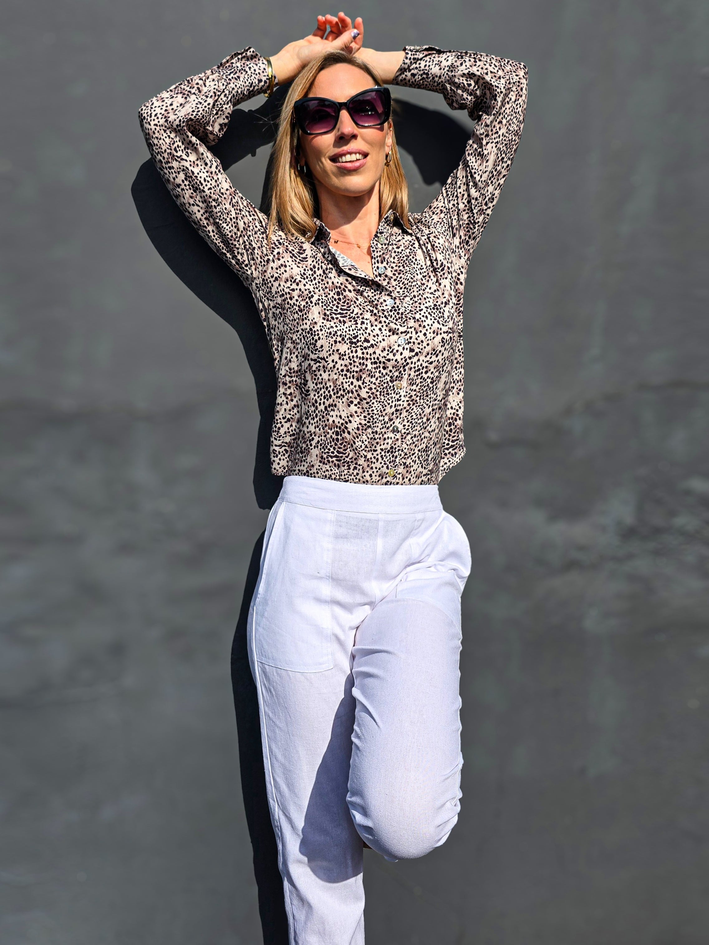 Ellie - Thunderstorm: Classic Collared Shirt with a Cuff