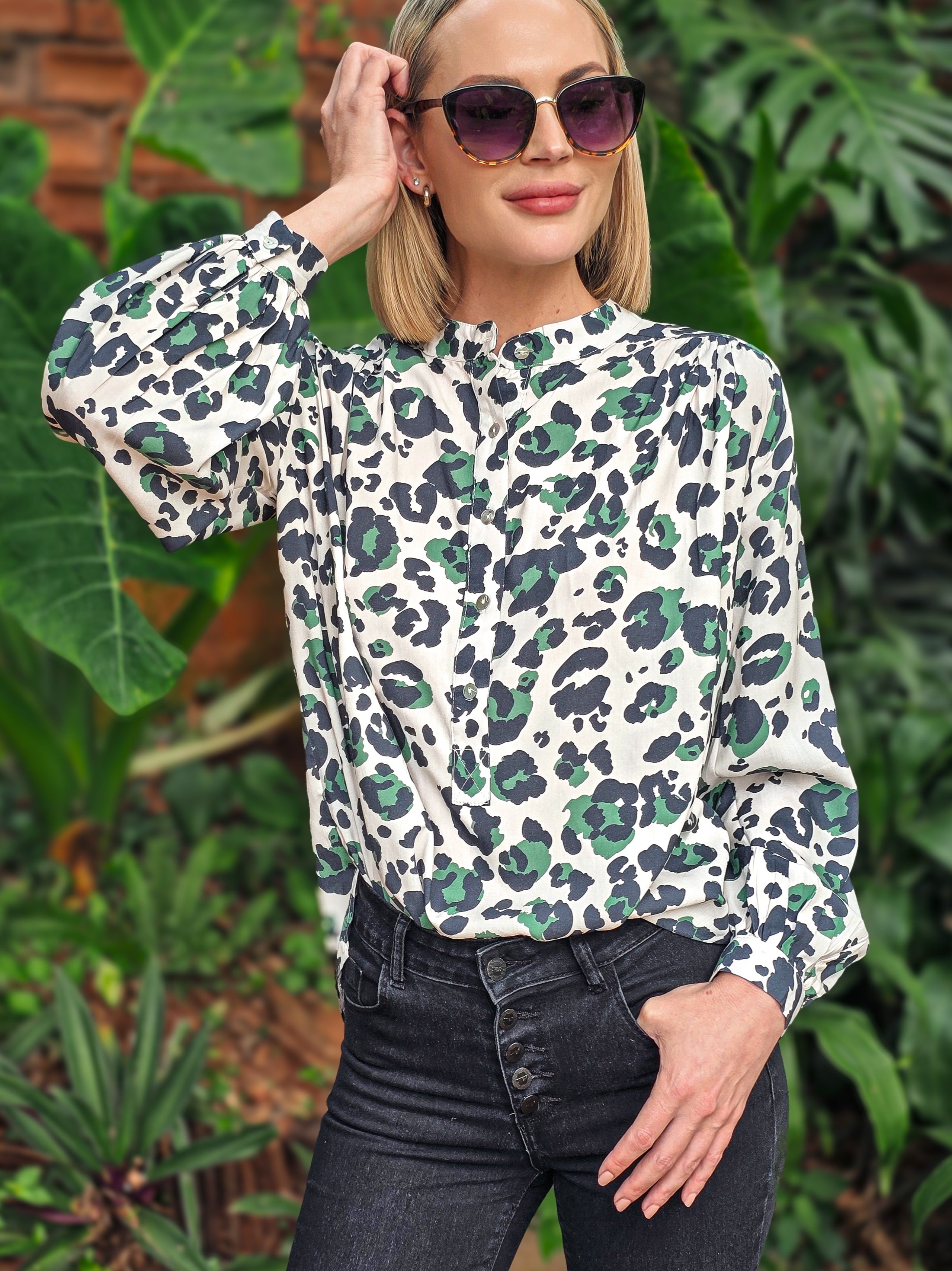 Chelsea - Dusk Dew: Button up placket shirt