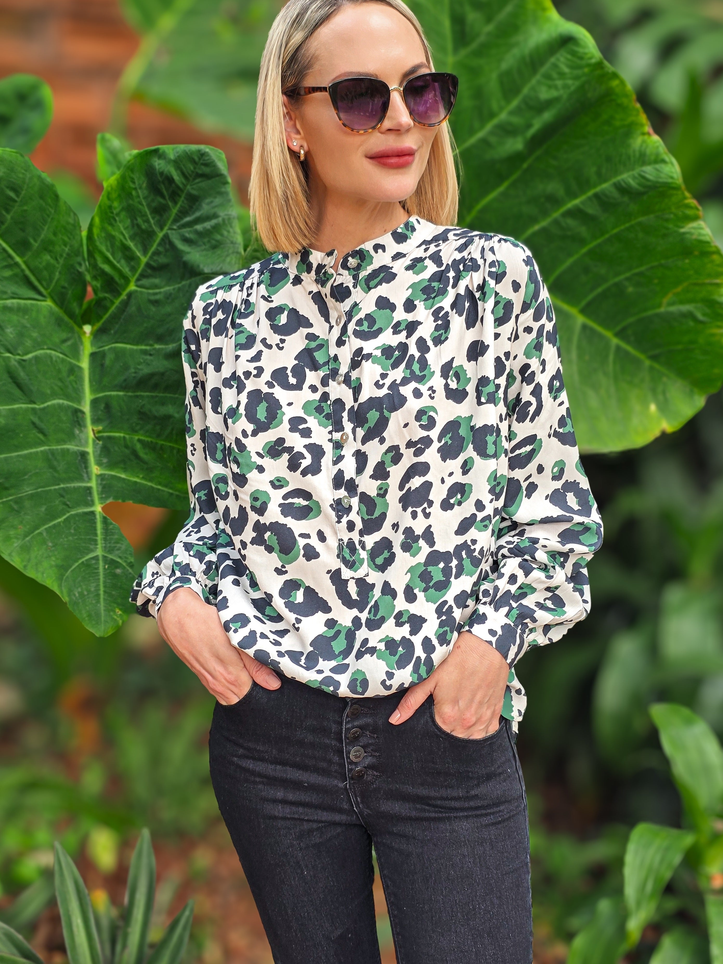Chelsea - Dusk Dew: Button up placket shirt