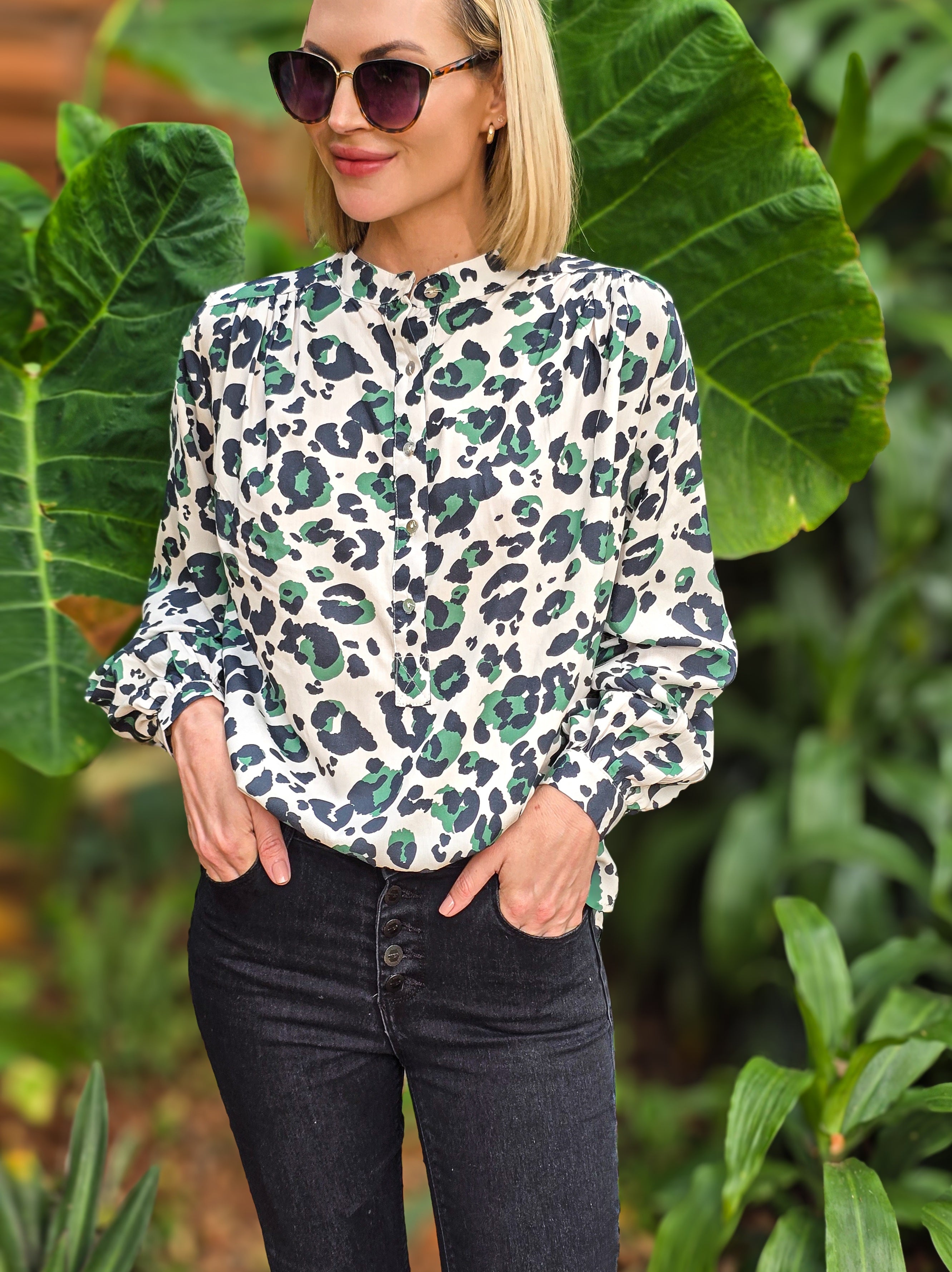 Chelsea - Dusk Dew: Button up placket shirt