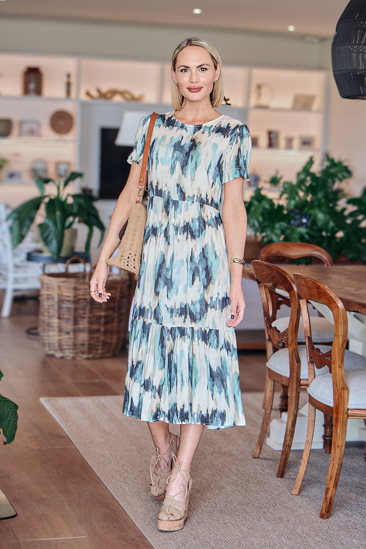 Florence - Ocean Escape: Midi tiered dress