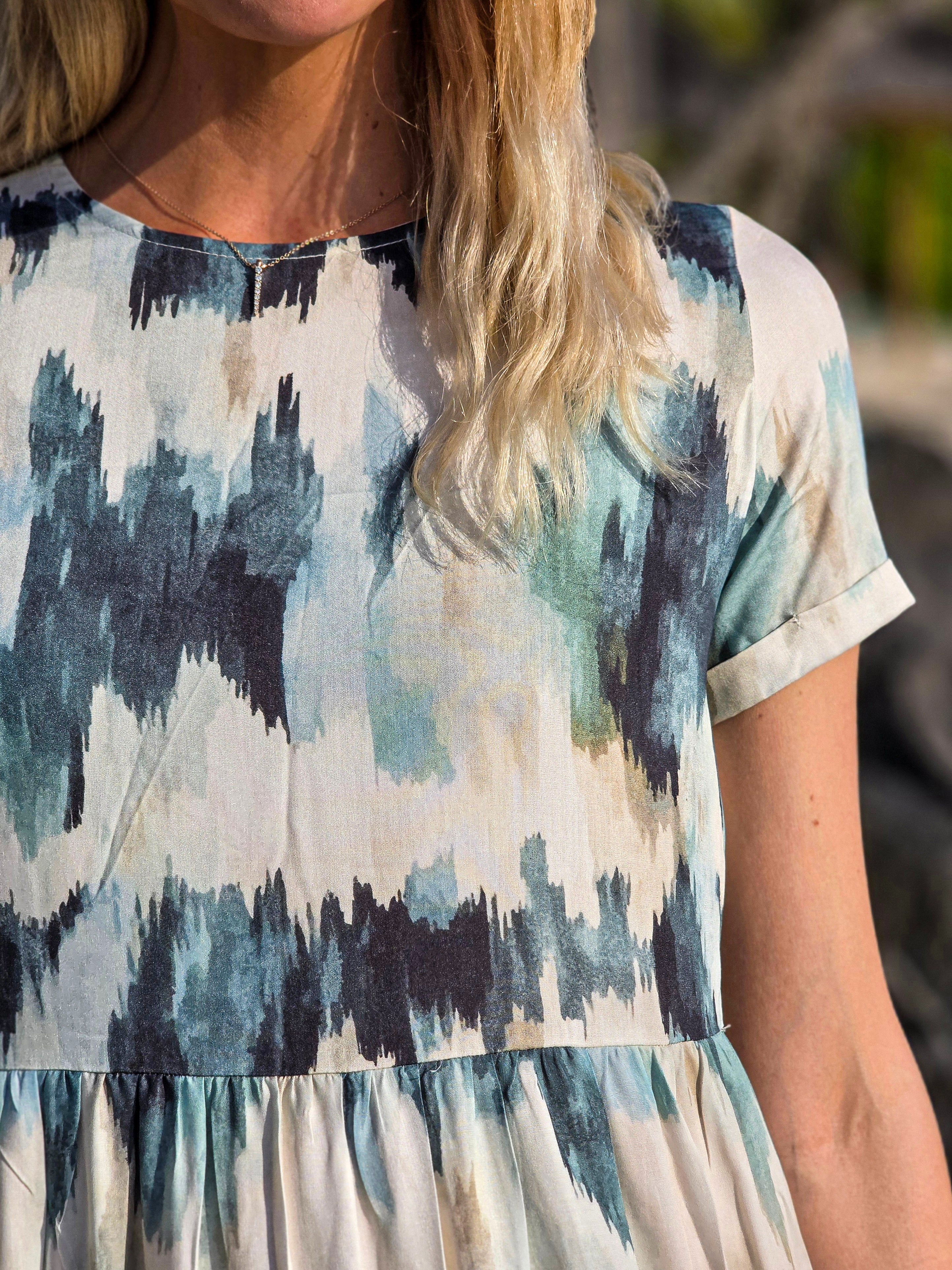 Florence - Ocean Escape: Midi tiered dress