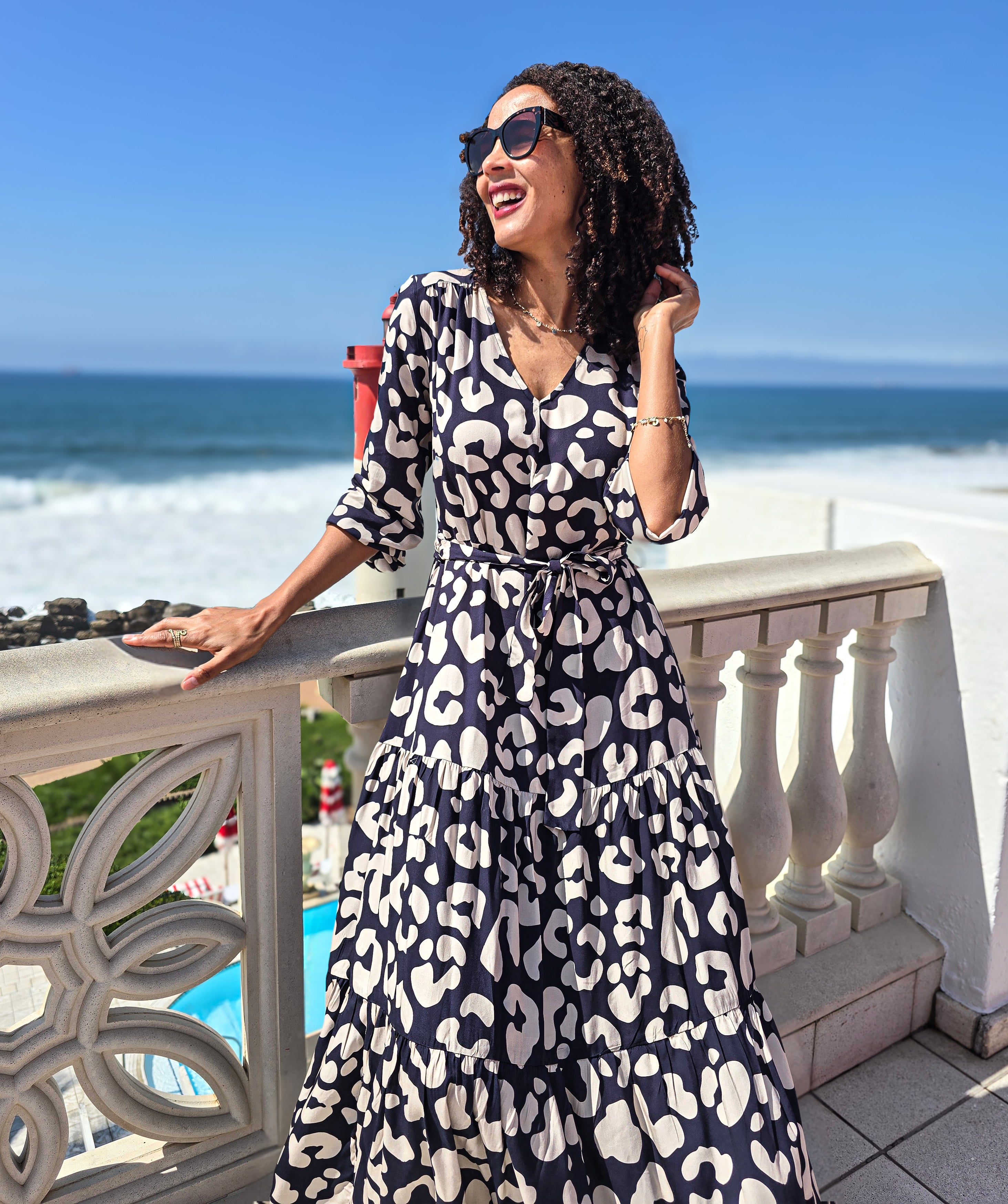 Brae - Into the Wild: Tiered Long sleeve maxi dress