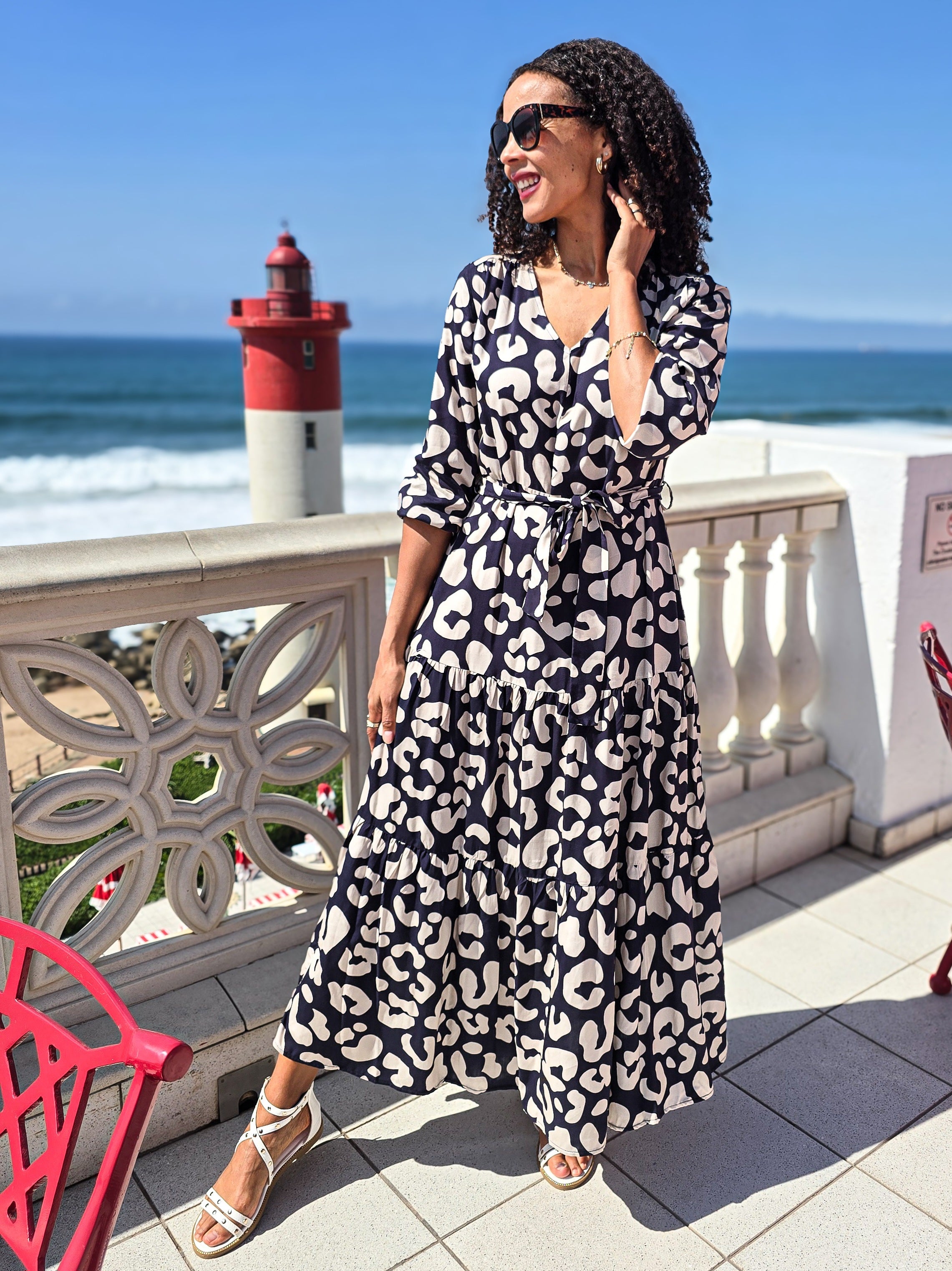 Brae - Into the Wild: Tiered Long sleeve maxi dress