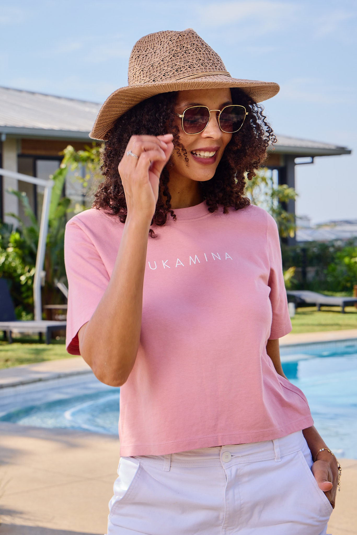 Amalfi - Pink: Printed t-shirt