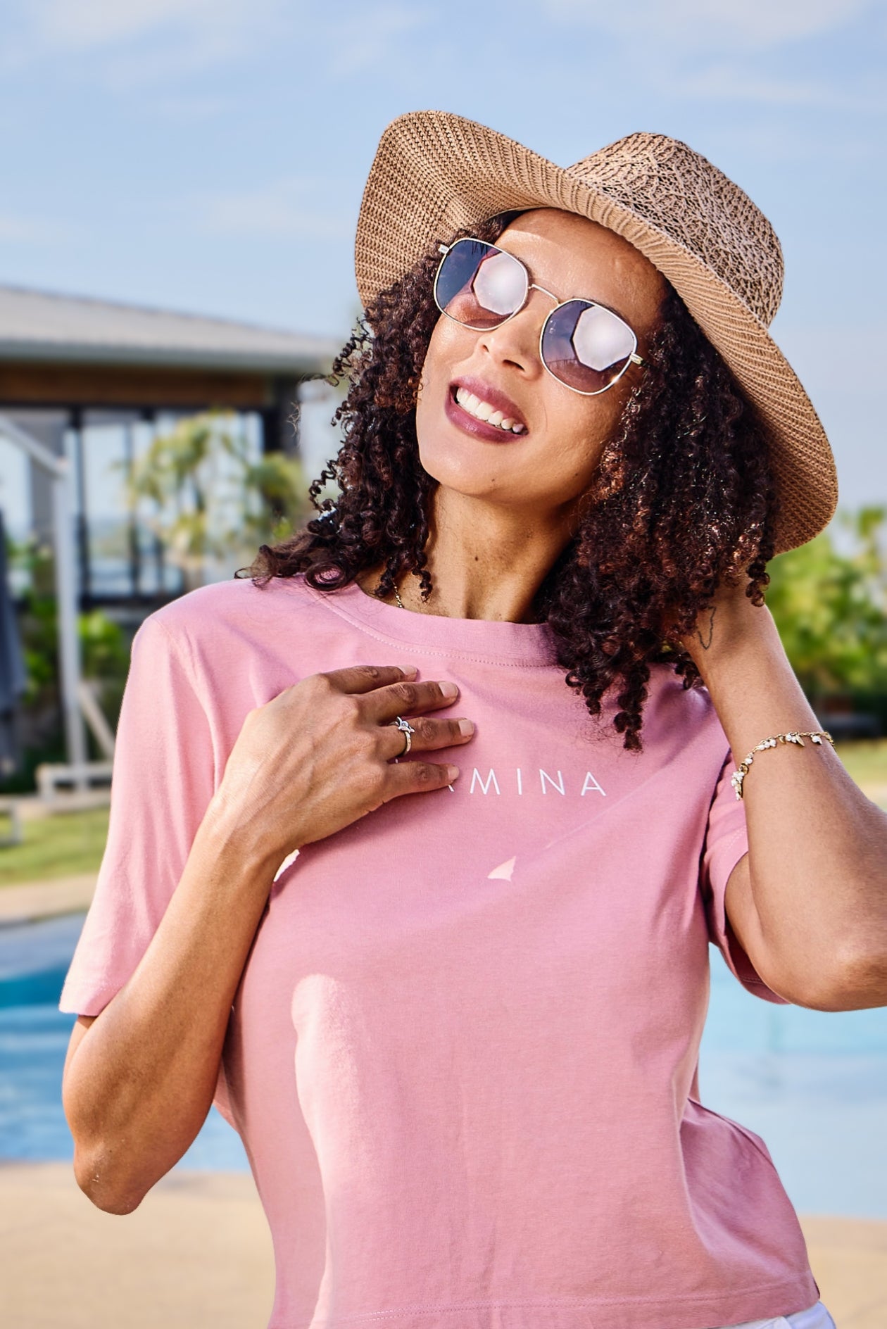 Amalfi - Pink: Printed t-shirt