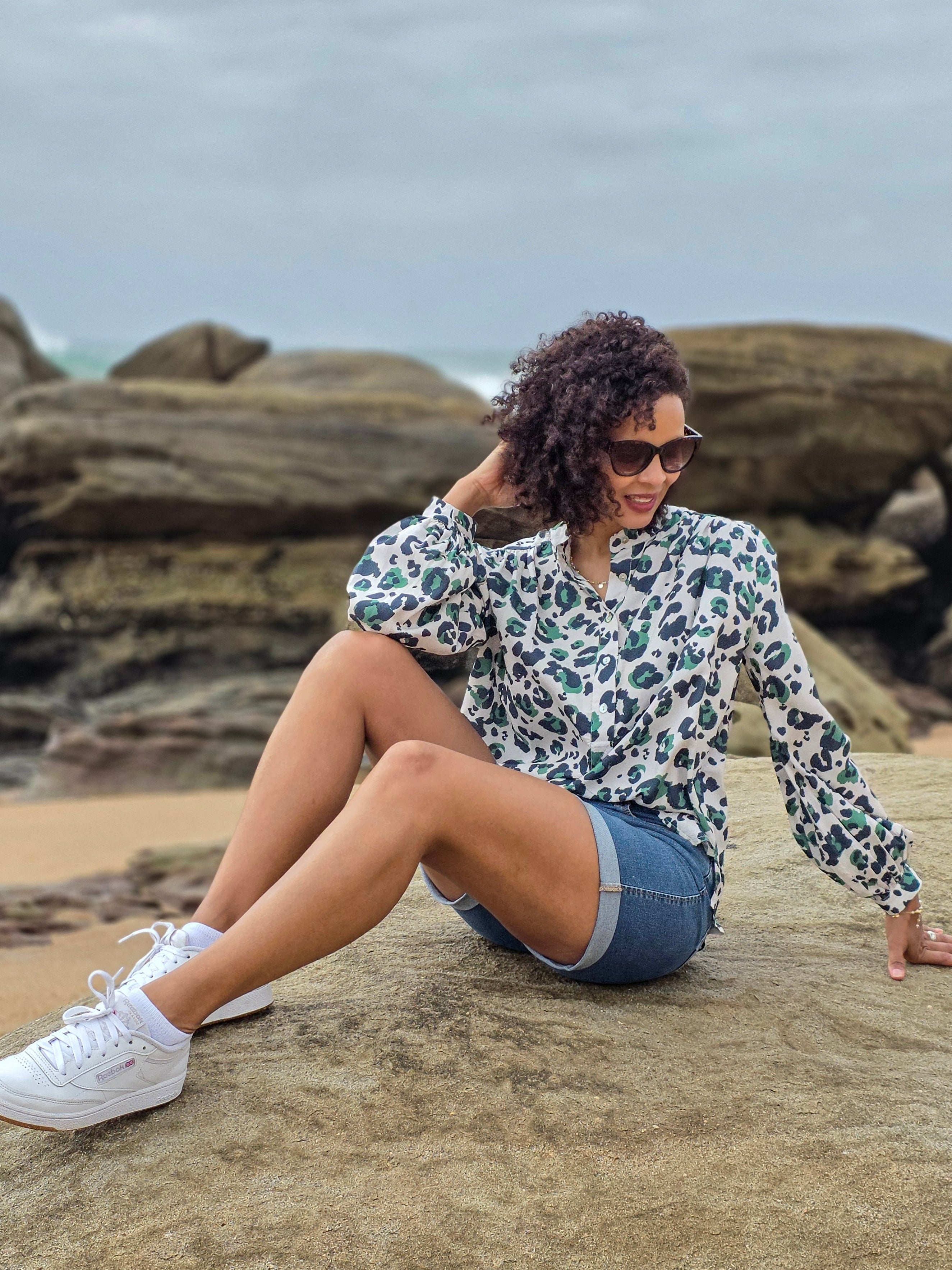 Chelsea - Dusk Dew: Button up placket shirt