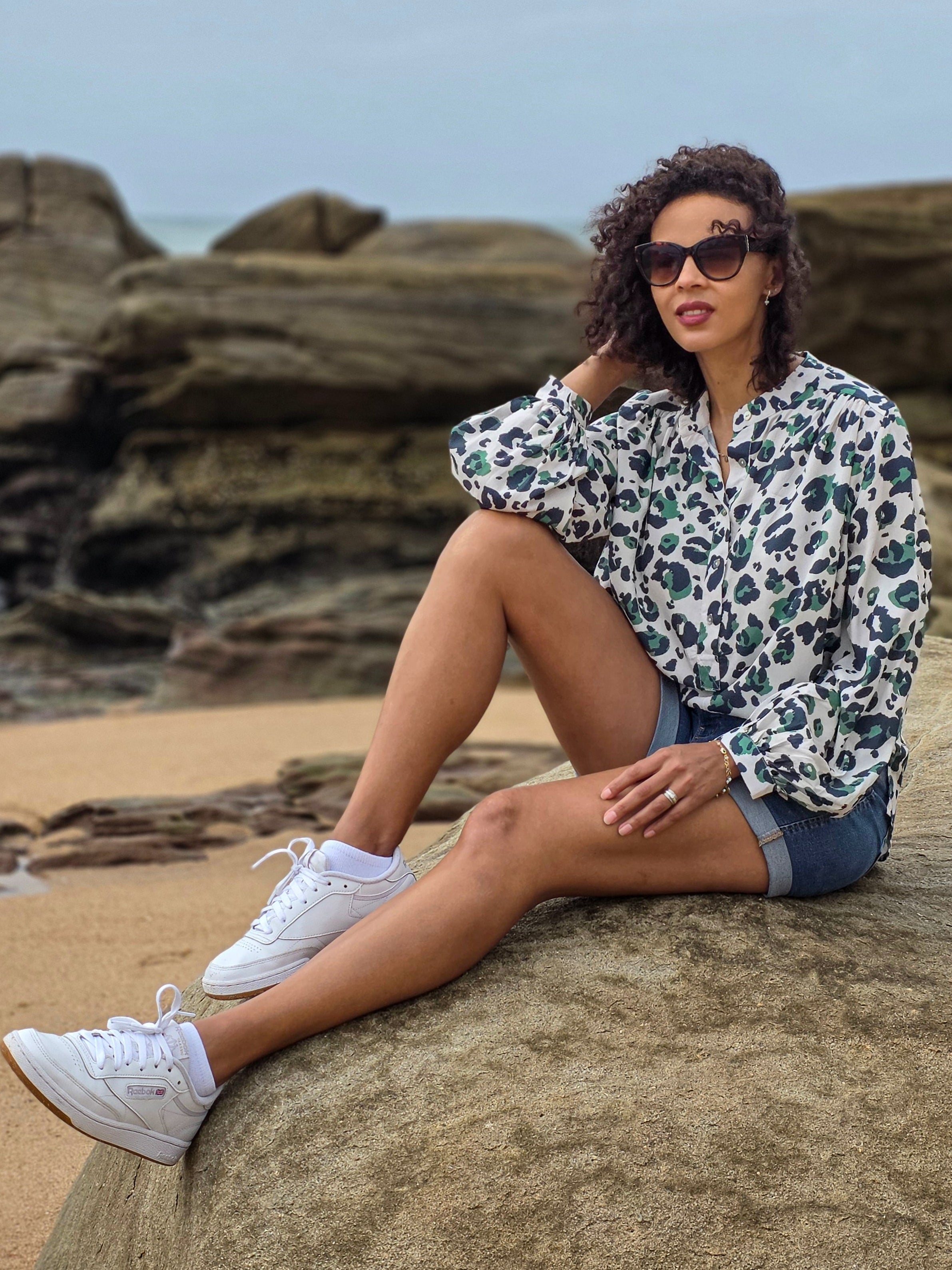 Chelsea - Dusk Dew: Button up placket shirt