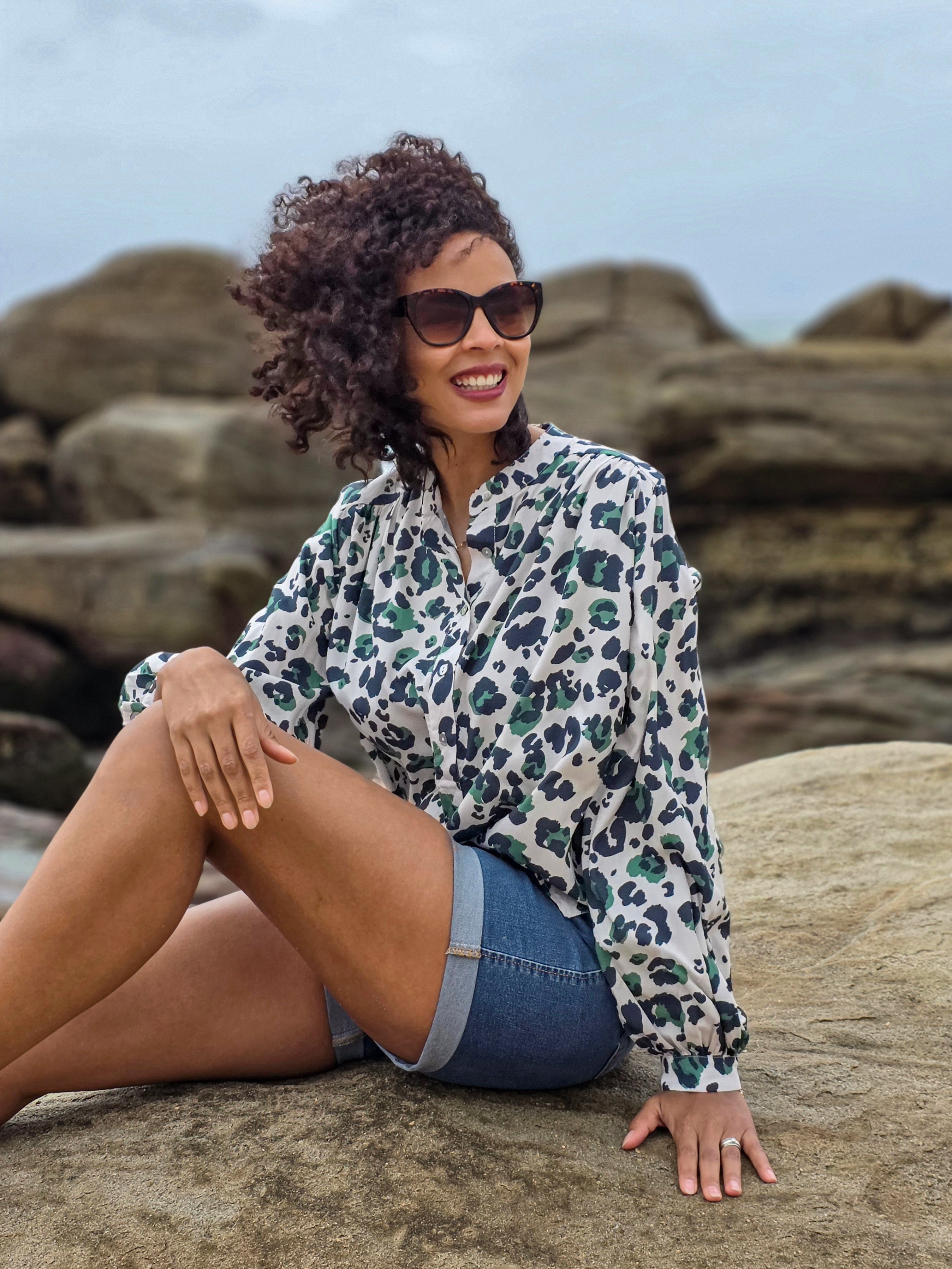 Chelsea - Dusk Dew: Button up placket shirt