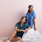 Nikki- Floral Dreams: Short Sleeve Sleepwear Set button-up with elasticated shorts.