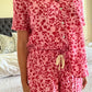 Nikki- Summer Brights: Short Sleeve Sleepwear Set button-up with elasticated shorts.