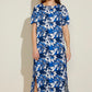 Jayde - Abstract Floral: Shift Dress with front slits
