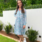 Maddison Midi - Coconut Palm:  Button - up Collared Tiered Dress